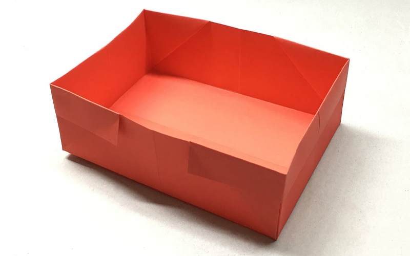 cách gấp hộp đựng rác từ giấy