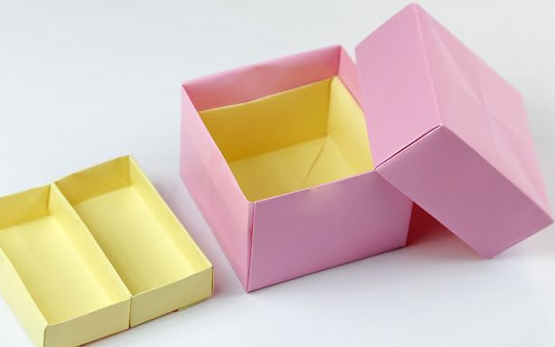 cách gấp hộp giấy có nắp đậy