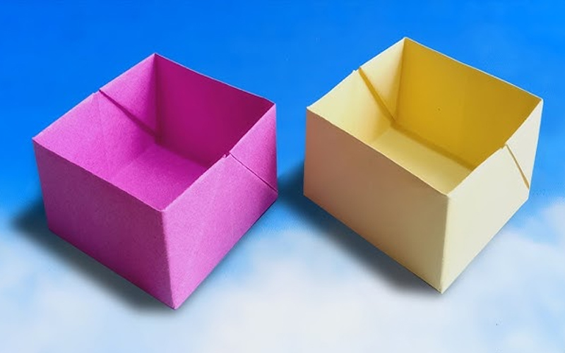 cách gắp hộp giấy từ tờ A4