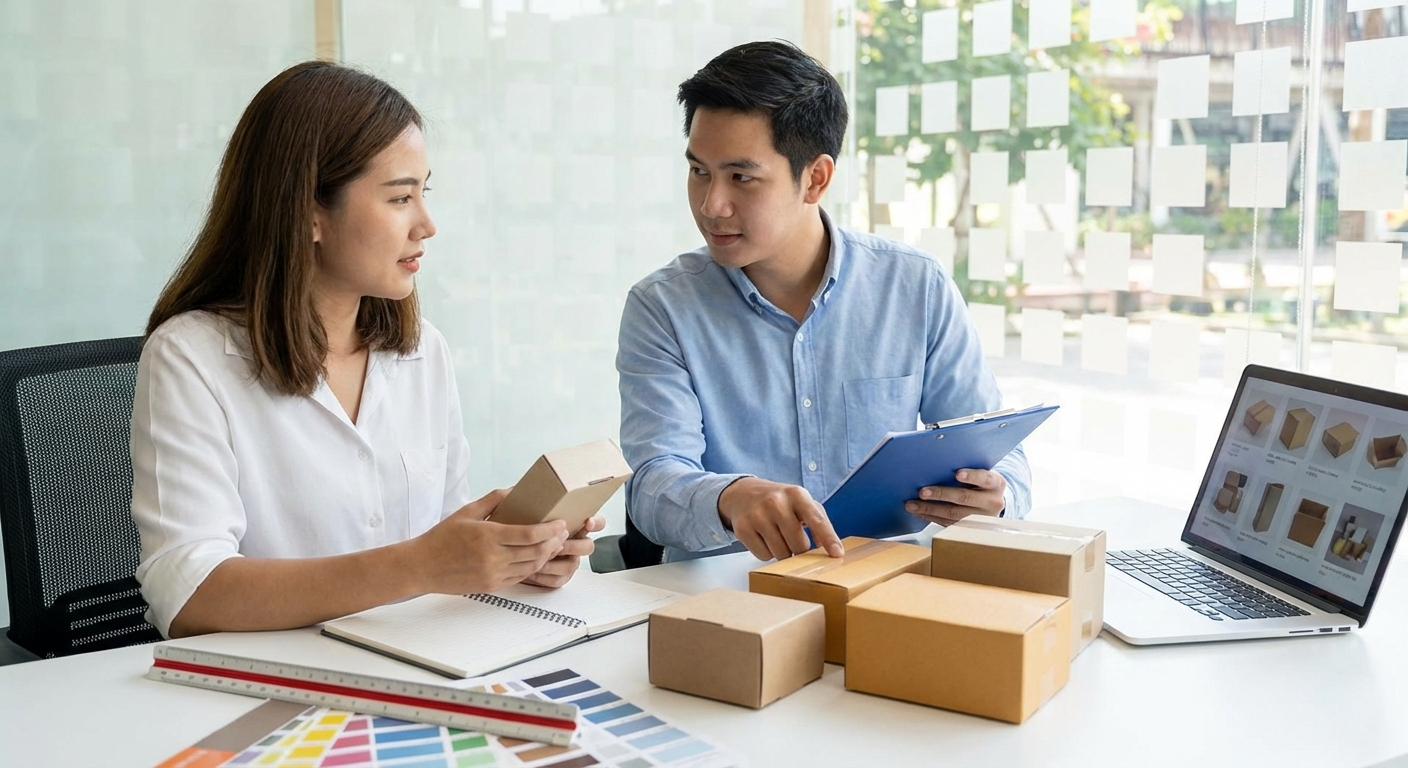 quy trình làm hộp giấy